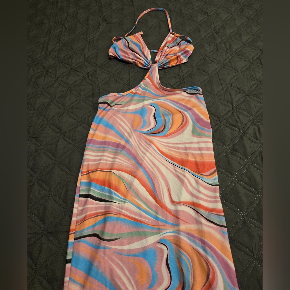 Colorful Swirl Pattern Dress
